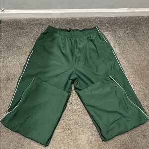 Tek Gear Green Athletic Pants with White Trim